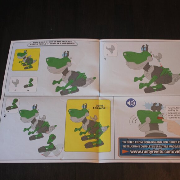 Nickelodeon Rusty Rivets Build Me Rivet System Botasaur Dinosaur Figure - Picture 7 of 7